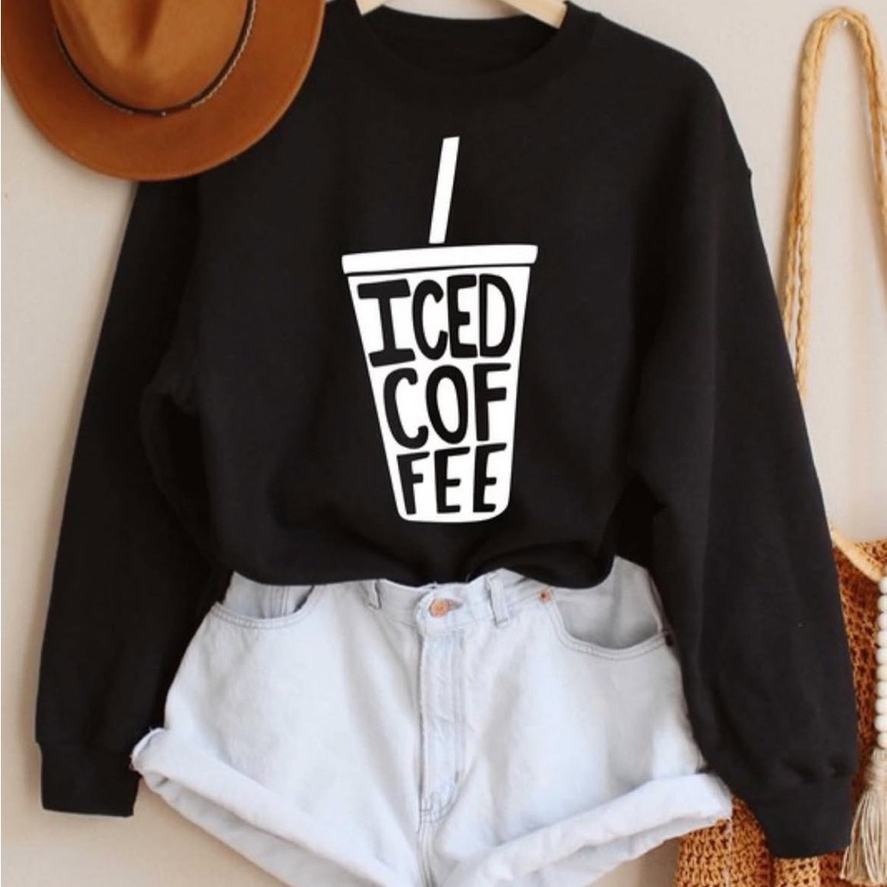 Black “Iced Coffee” crewneck
